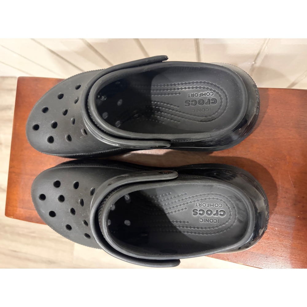 Crocs Mega Crush Clog Black Platform Lug Sole Shoes Womens Size 8 207988-001 - Picture 3 of 9